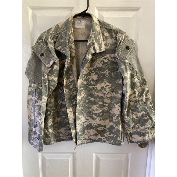 Vintage US Army Combat Uniform Coat Shirt ACU Cotton Blend Non FR UCP Sz XS - Picture 1 of 7